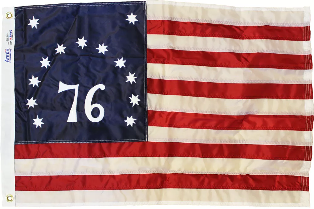 Bennington - 2'X3' Nylon Flag (Embroidered) - Nylon, Without Fringe, Grommets, Sewn / Embroidered
