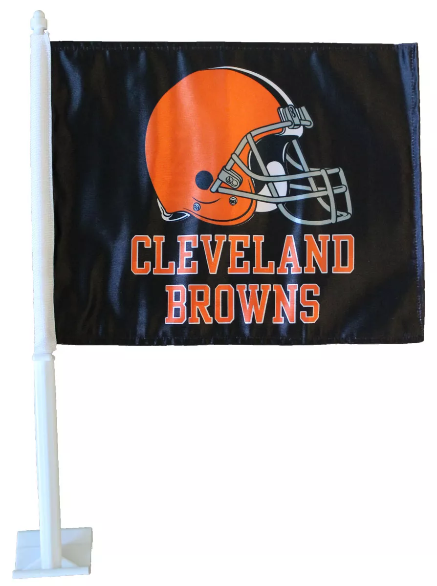 Cleveland Browns NFL Car Flag - 11.5" x 14.5", Without Fringe