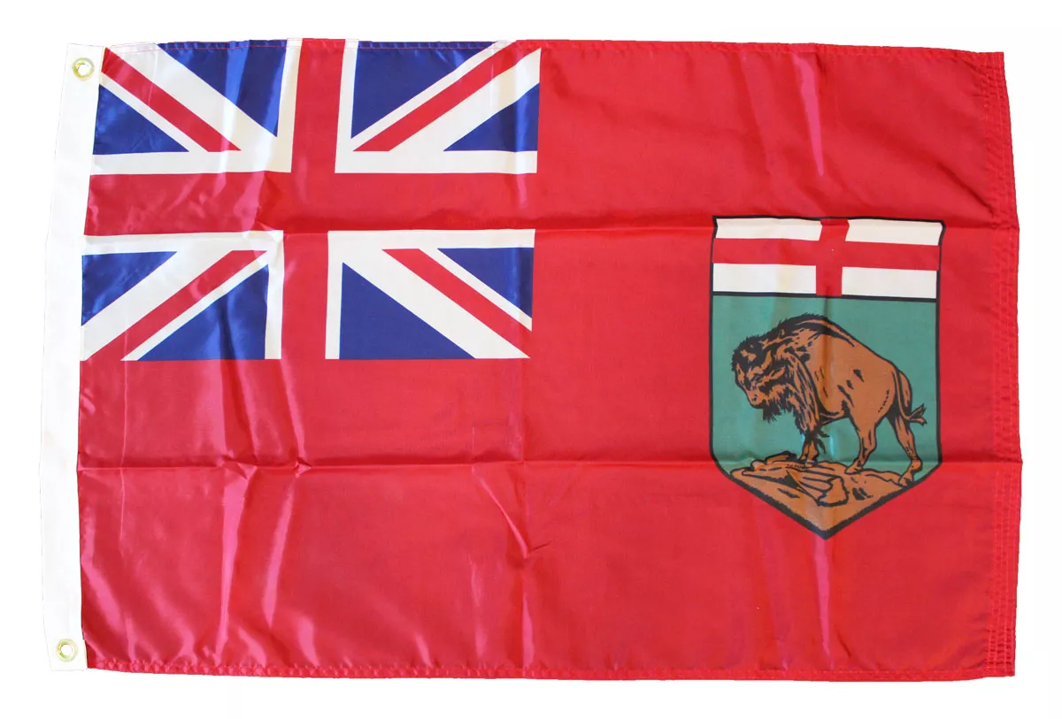Manitoba - 2'X3' Nylon Flag - Nylon, Grommets