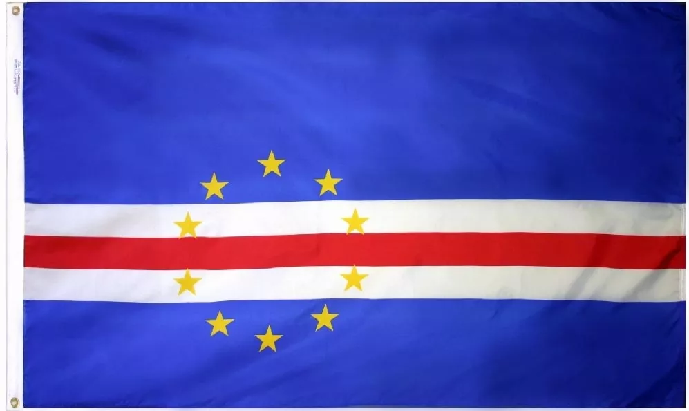Cape Verde - 3'X5' Nylon Flag - Nylon, 3' x 5', Without Fringe, Grommets