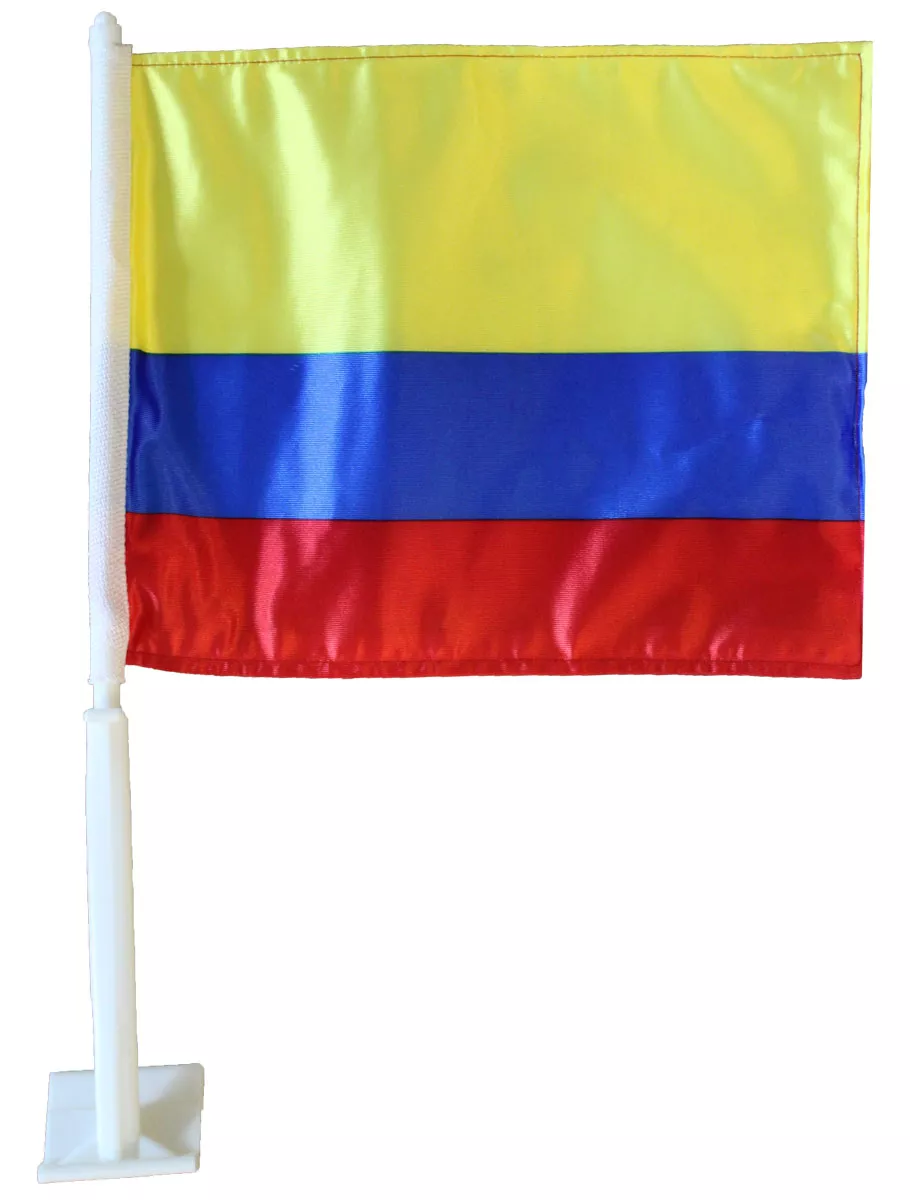 Colombia Car Flag - 11" x 14", Without Fringe