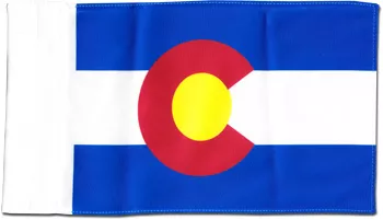 Colorado - 5.5" x 8.5" Motorcycle Flag - 5.5" x 8.5", Without Fringe