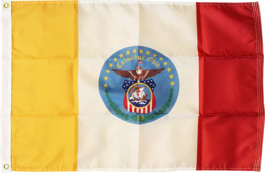 Columbus - 3'X5' Nylon Flag - Nylon, 3' x 5', Without Fringe