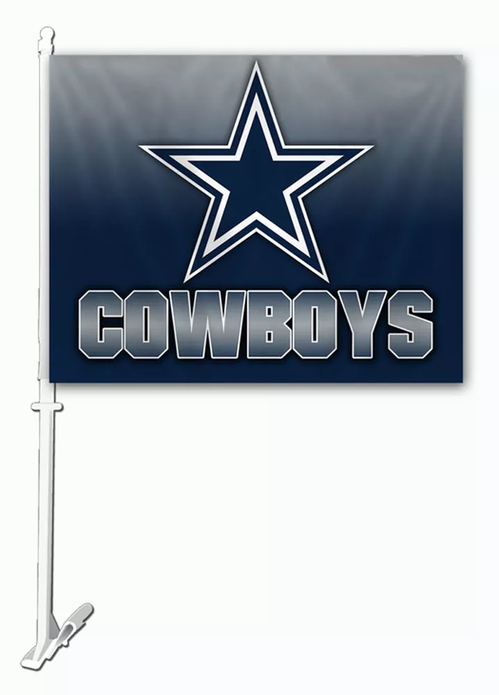 Dallas Cowboys NFL Car Flag (Ombre) - 11.5" x 14.5", Without Fringe