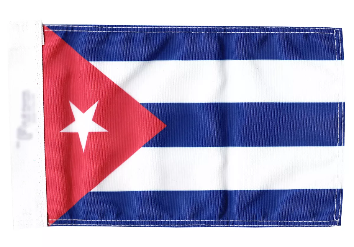 Cuba - 9" x 13" Motorcycle Flag - Without Fringe