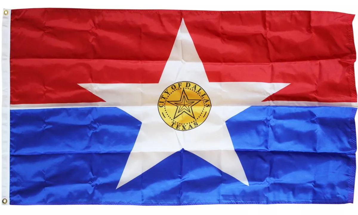 Dallas - 3'X5' Nylon Flag - Nylon, 3' x 5', Without Fringe