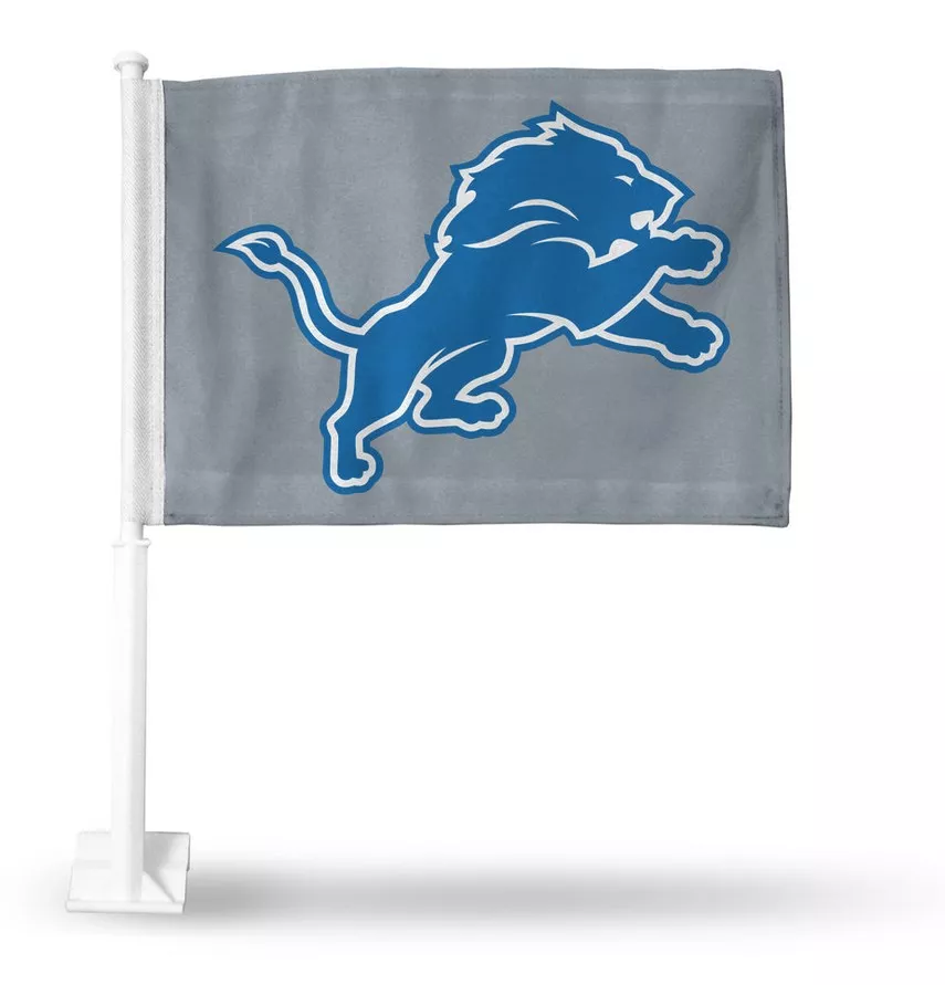 Detroit Lions NFL Car Flag - 11.5" x 14.5", Without Fringe