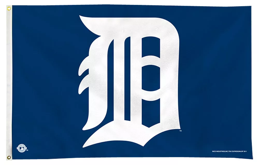 Detroit Tigers - 3'X5' Polyester Flag - Polyester, 3' x 5', Without Fringe, Grommets