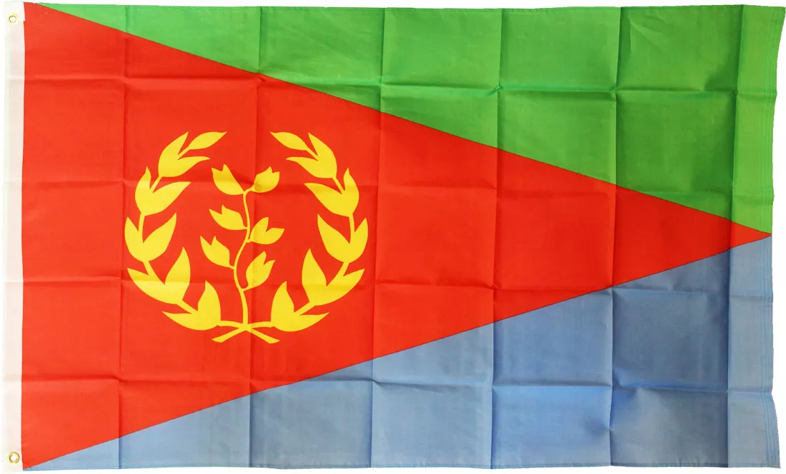 Eritrea - 3'X5' Polyester Flag - Lightweight Polyester, 3' x 5', Without Fringe, Grommets