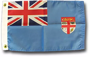 Fiji - 12"X18" Nylon Flag - Nylon, Without Fringe, Grommets