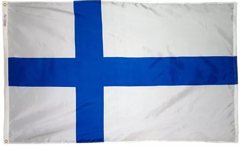 Finland - 3'X5' Nylon Flag - Nylon, 3' x 5', Without Fringe, Grommets