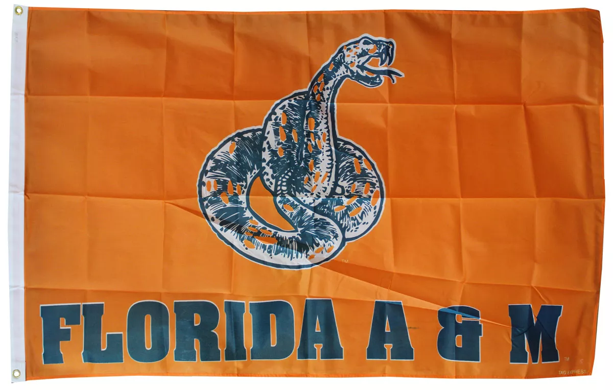 Florida A&M - 3'X5' NCAA Polyester Flag - Medium Knit Polyester, 3' x 5', Without Fringe, Grommets, Dyed