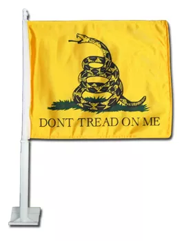Gadsden Car Flag - 11.5" x 14", Without Fringe