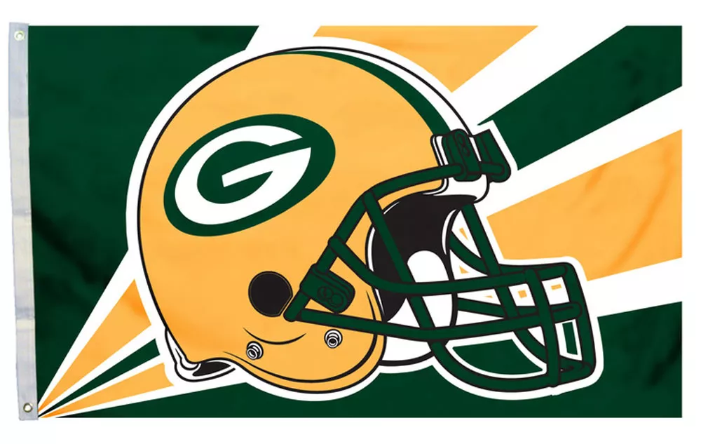 Green Bay Packers - 3' x 5' NFL Polyester Flag - Medium Knit Polyester, 3' x 5', Without Fringe, Grommets, Dyed
