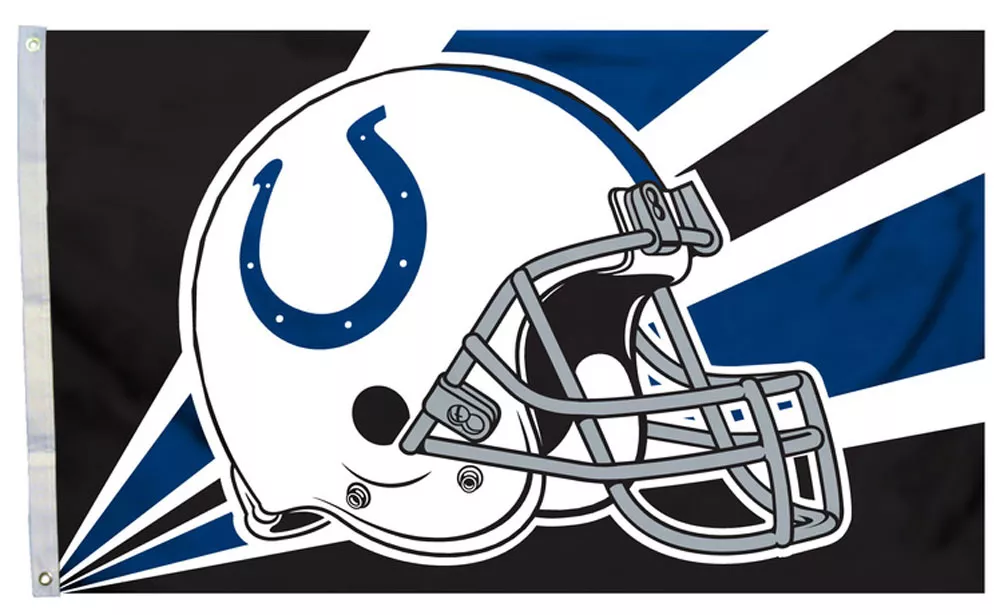 Indianapolis Colts - 3' x 5' NFL Polyester Flag  - Medium Knit Polyester, 3' x 5', Without Fringe, Grommets, Dyed