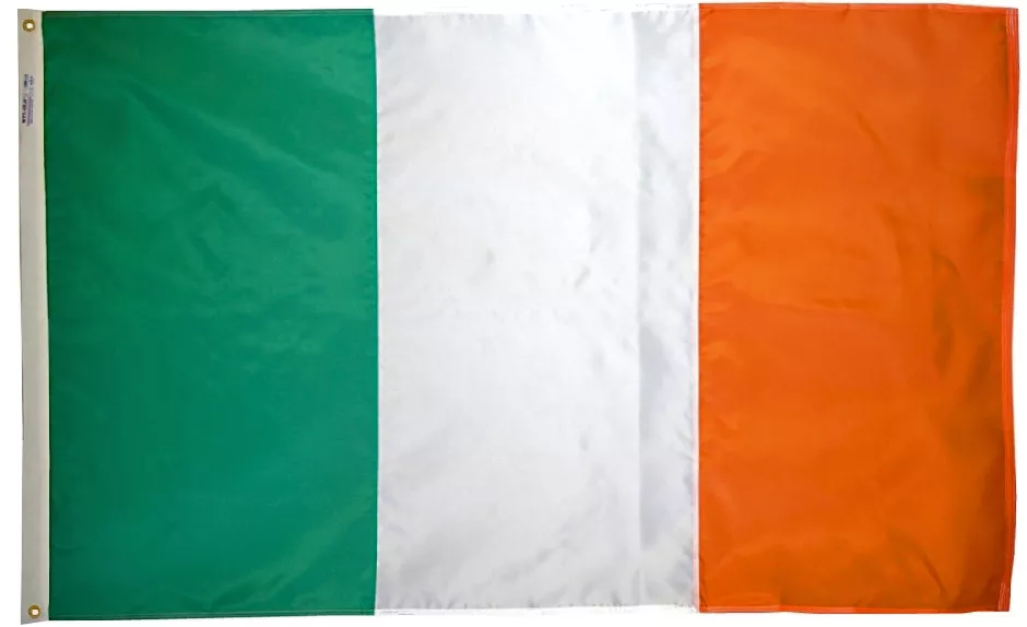 Ireland - 4'X6' Nylon Flag - Nylon, Without Fringe, Grommets