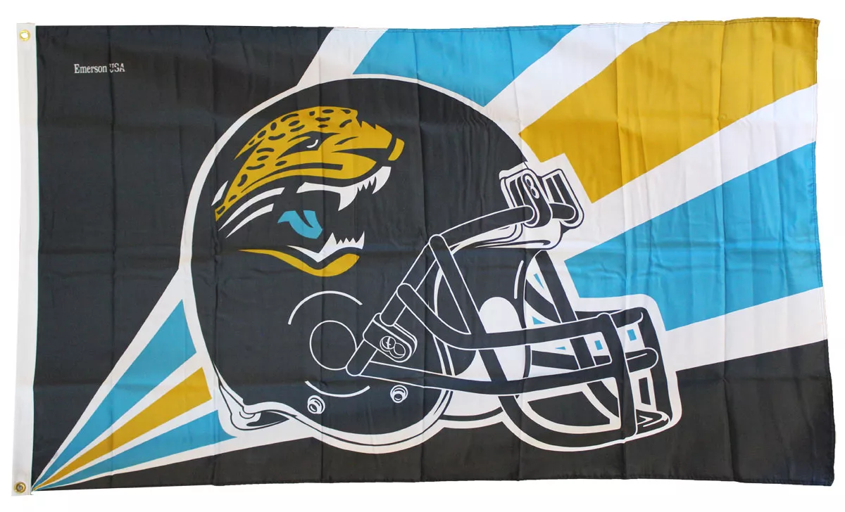 Jacksonville Jaguars - 3' x 5' NFL Polyester Flag  - Medium Knit Polyester, 3' x 5', Without Fringe, Grommets, Dyed