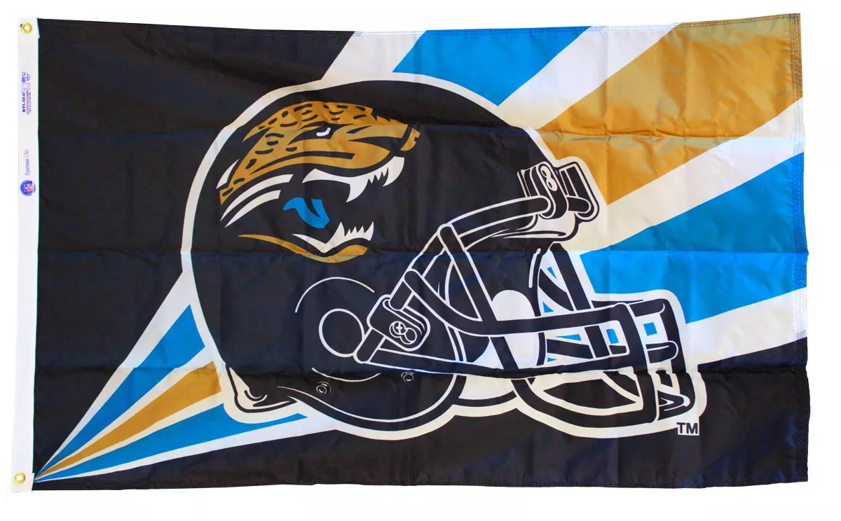 Jacksonville Jaguars - 3'X5' NFL Nylon Flag - Nylon, 3' x 5', Without Fringe