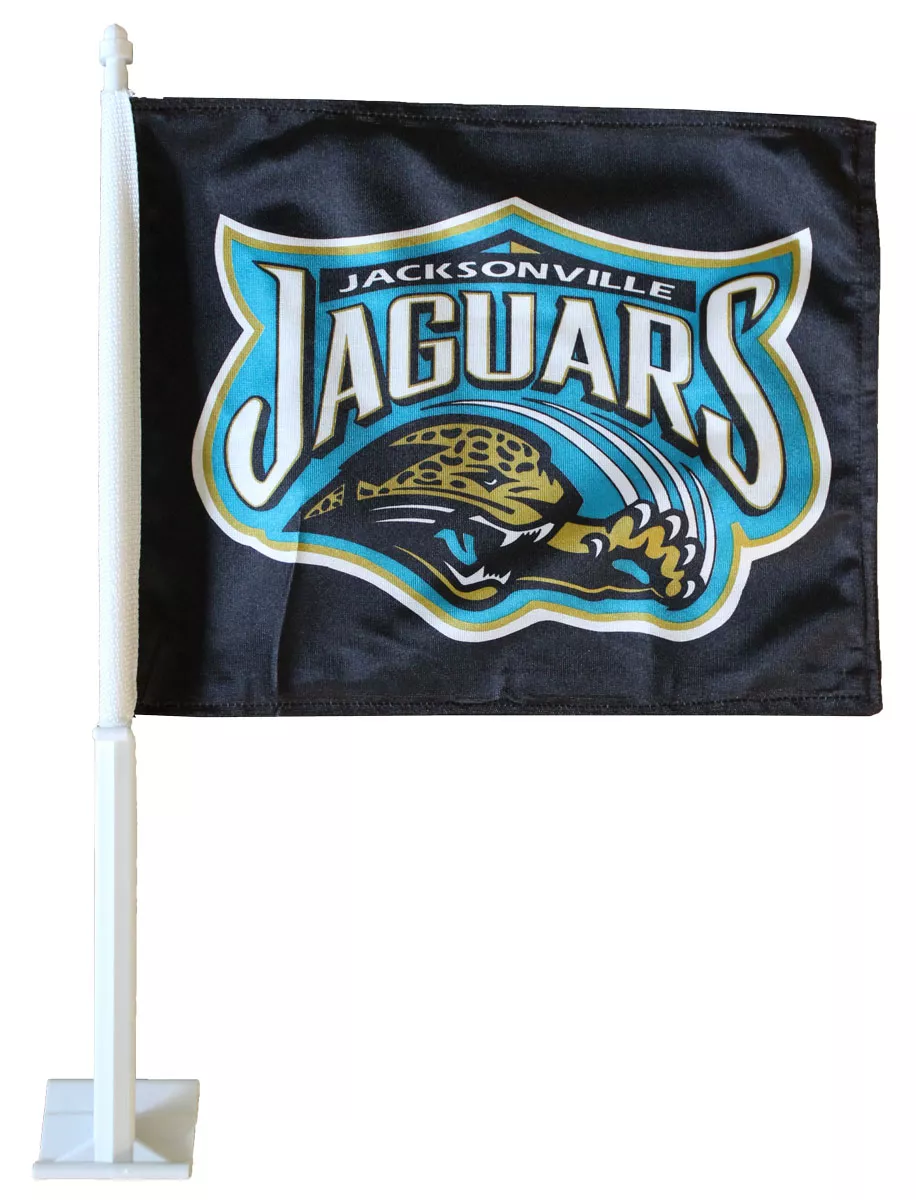 Jacksonville Jaguars NFL Car Flag - 11.5" x 14.5", Without Fringe