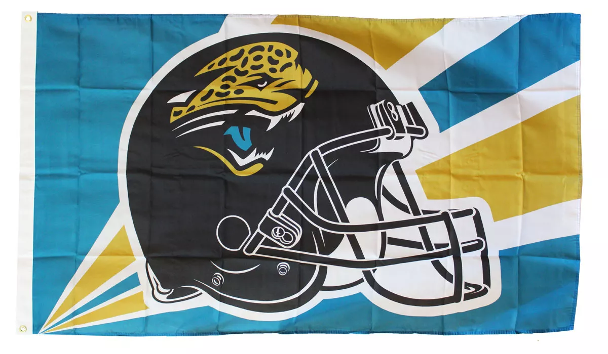Jacksonville Jaguars - 3' x 5' NFL Polyester Flag  - Medium Knit Polyester, 3' x 5', Without Fringe, Grommets, Dyed