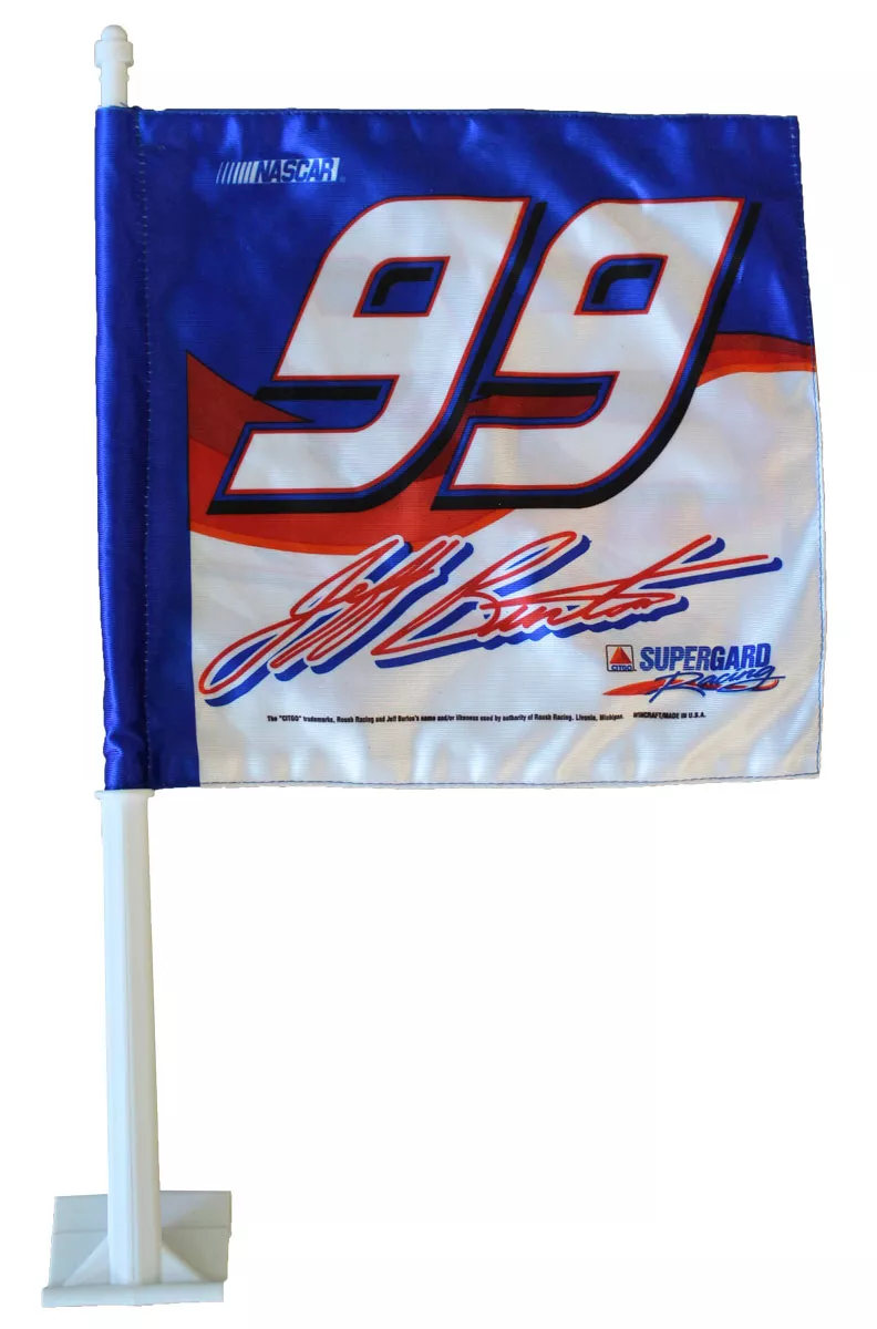 Jeff Burton NASCAR Car Flag - 11" x 14", Without Fringe