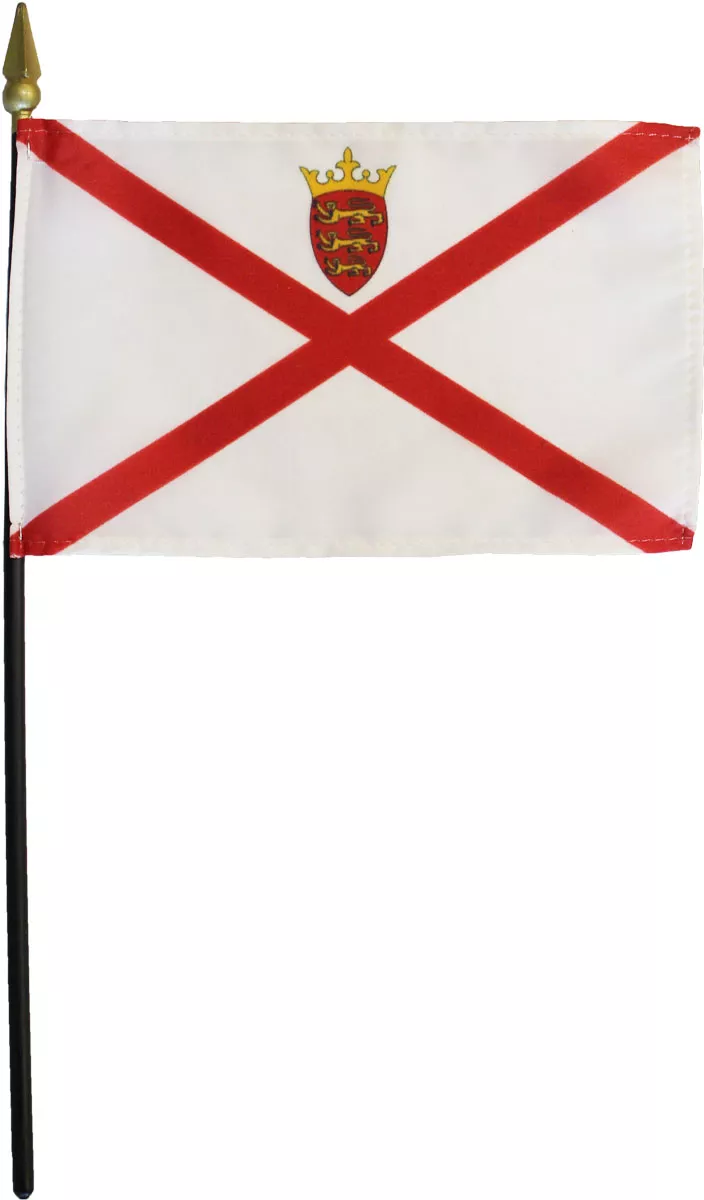 Jersey - 4"X6" Stick Flag - 4" x 6"