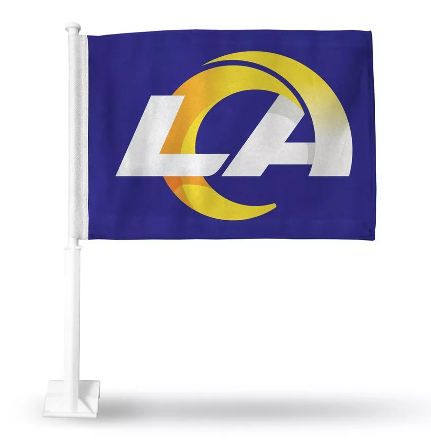 Los Angeles Rams NFL Car Flag - 11.5" x 14.5", Without Fringe