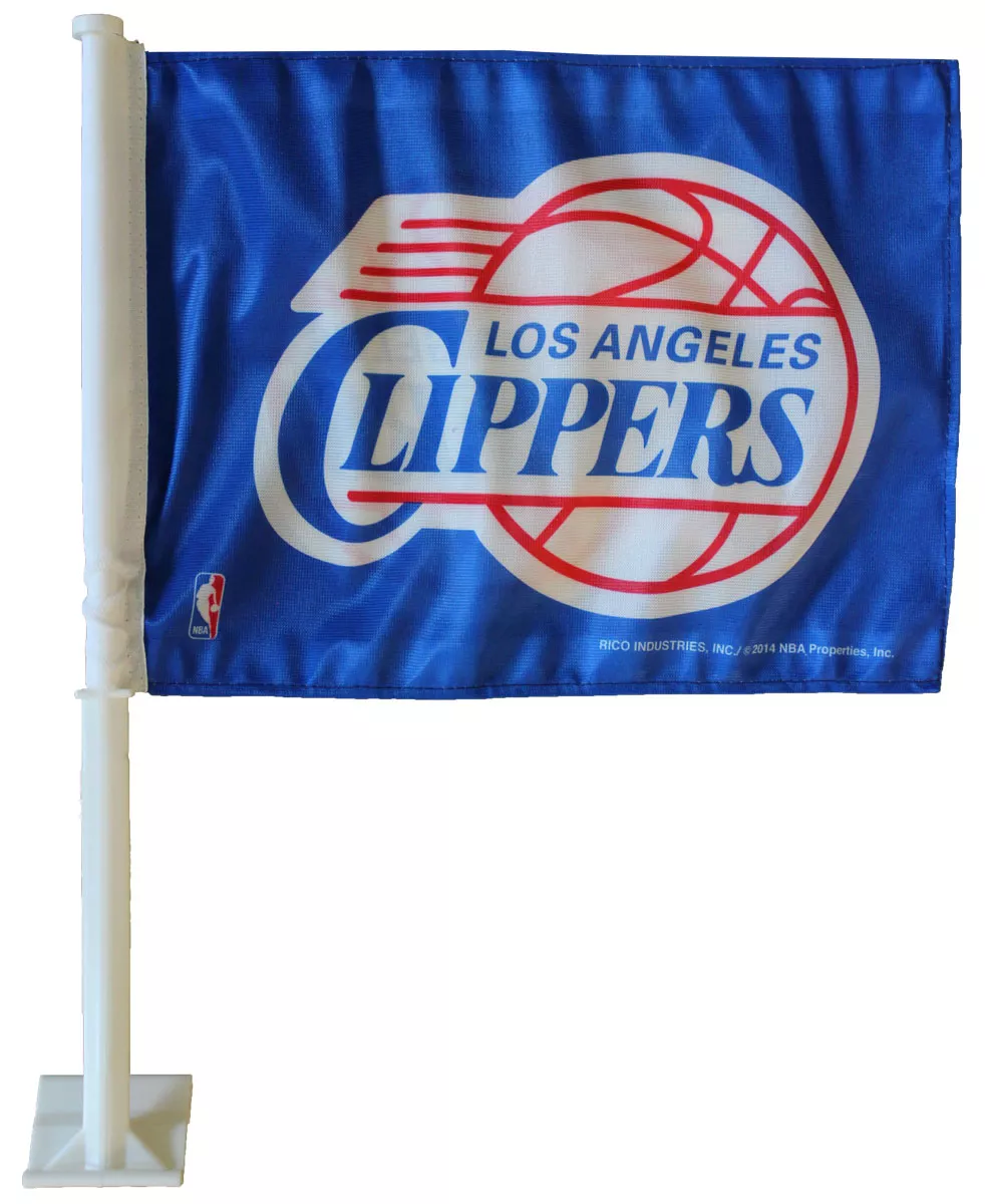 Los Angeles Clippers (Red Basketball) NBA Car Flag - 11.5" x 14.5", Without Fringe