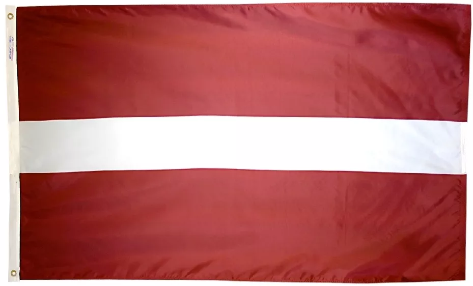 Latvia - 3'X5' Nylon Flag - Nylon, 3' x 5', Without Fringe, Grommets