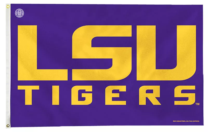 Louisiana State - 3' x 5' NCAA Polyester Flag - 3' x 5', Grommets, Dyed