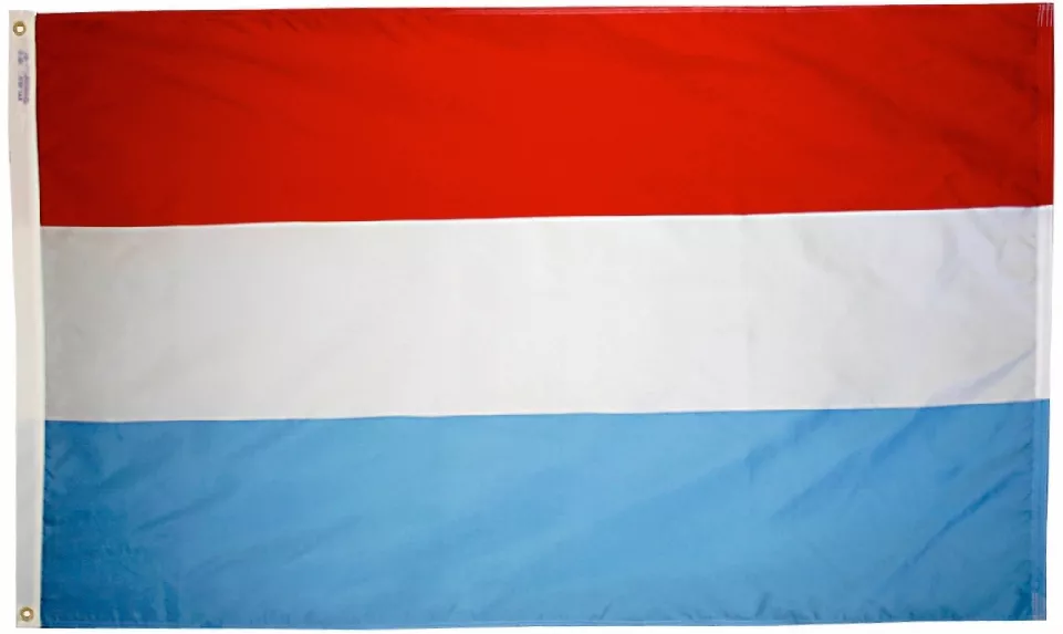 Luxembourg - 2'X3' Nylon Flag - Nylon, Without Fringe, Grommets