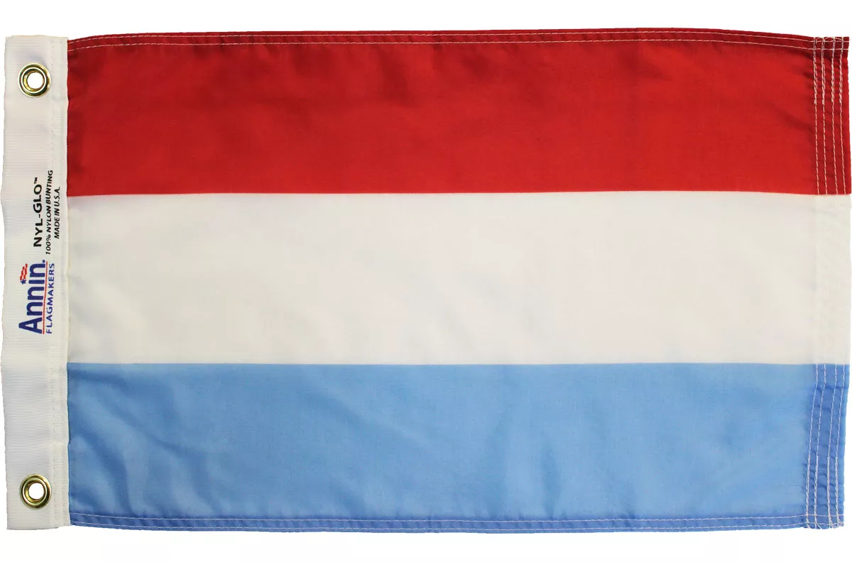 Luxembourg - 12"X18"Nylon Flag - Nylon, Without Fringe, Grommets