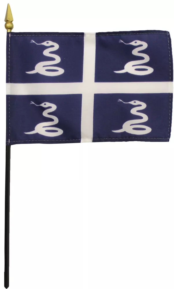 Martinique (snake) - 4"X6" Stick Flag - 4" x 6"