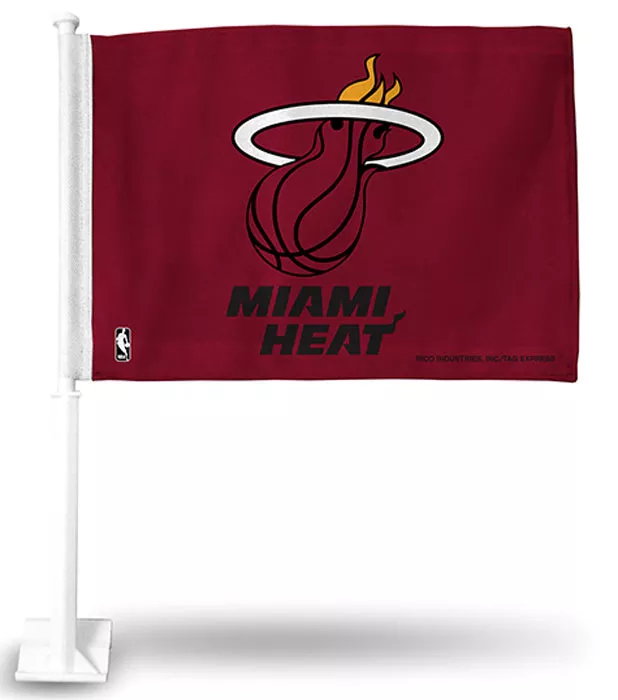 Miami Heat NBA Car Flag - 11.5" x 14.5", Without Fringe
