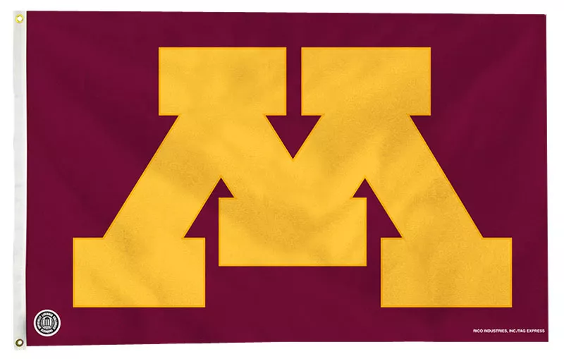 University of Minnesota - 3' x 5' NCAA Polyester Flag - Medium Knit Polyester, 3' x 5', Without Fringe, Grommets, Dyed