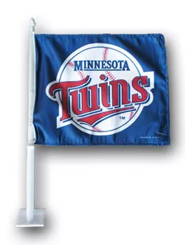 Minnesota Twins Car Flag - 11.5" x 14.5", Without Fringe