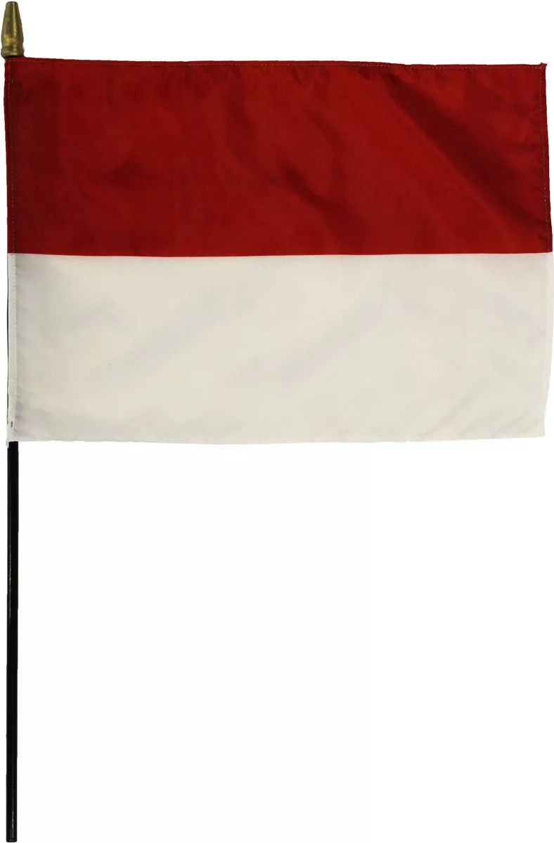 Monaco - 8"X12" Stick Flag - 8" x 12", Without Fringe