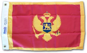 Montenegro - 12"X18" Nylon Flag - Nylon, Without Fringe, Grommets