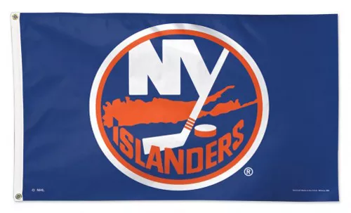 New York Islanders - 3' x 5' NHL Polyester Flag - Medium Knit Polyester, 3' x 5', Without Fringe, Grommets, Dyed
