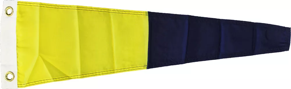 Number 5 - Nautical Code Signal Nylon Pennant - Nylon, 8" x 24", Grommets
