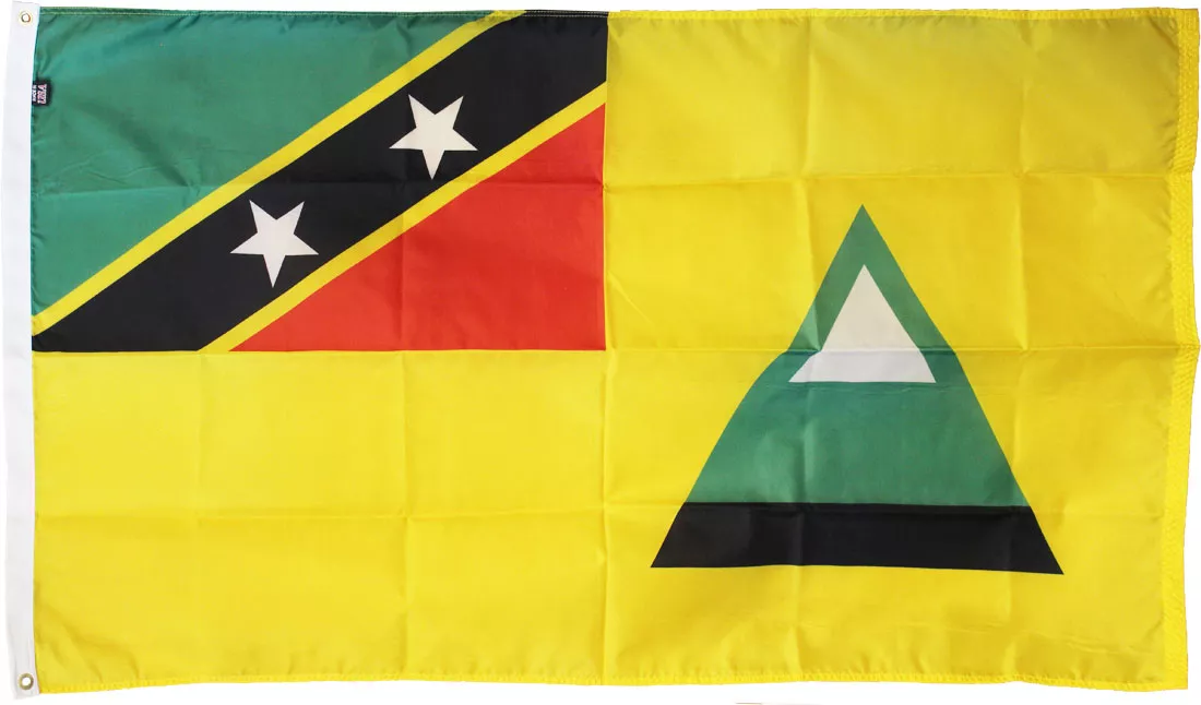 St. Kitts and Nevis - 3'X5' Nylon Flag (Nevis) - Nylon, 3' x 5', Without Fringe, Grommets