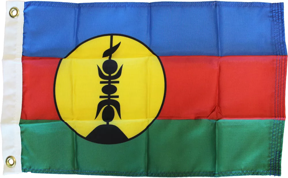 New Caledonia - 12"X18" Nylon Flag - Nylon, Grommets