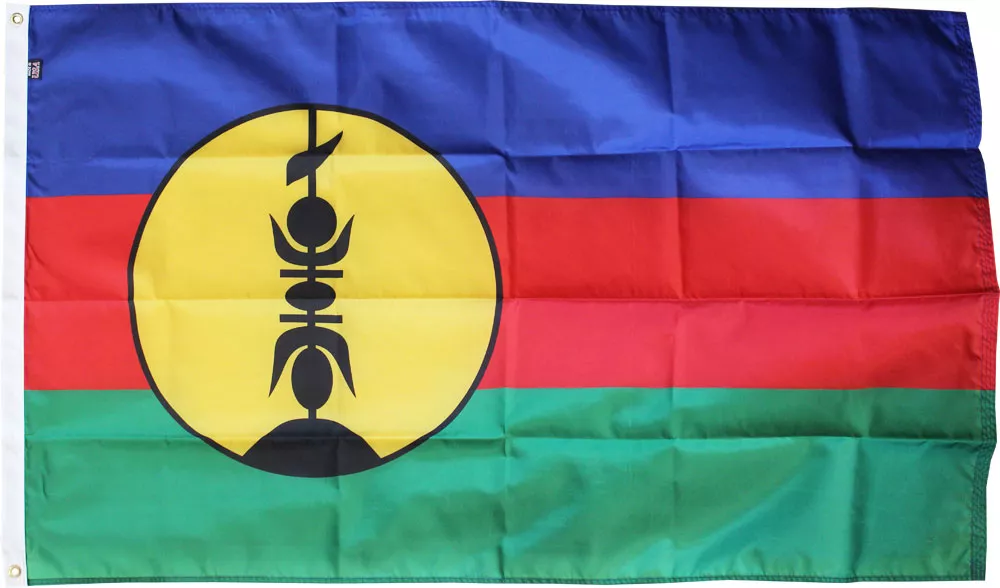 New Caledonia - 3'X5' Nylon Flag - Nylon, 3' x 5', Without Fringe, Grommets