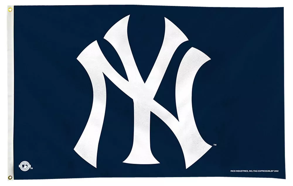New York Yankees - 3' x 5' MLB Polyester Flag - Medium Knit Polyester, 3' x 5', Without Fringe, Grommets, Dyed