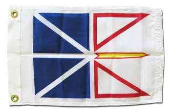 Newfoundland and Labrador - 12"X18" Nylon Flag - Nylon, Without Fringe, Grommets, Dyed