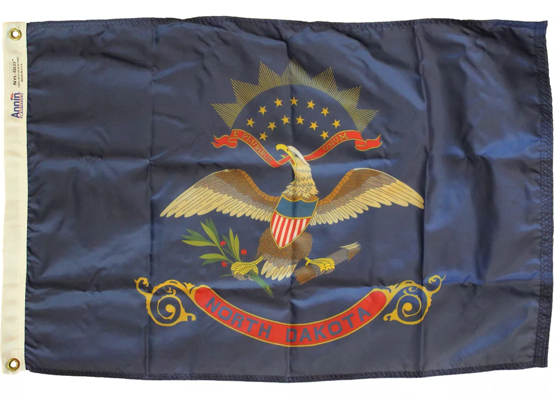 North Dakota - 6'X10' Nylon Flag - Nylon, 6' x 10', Without Fringe, Grommets, Dyed