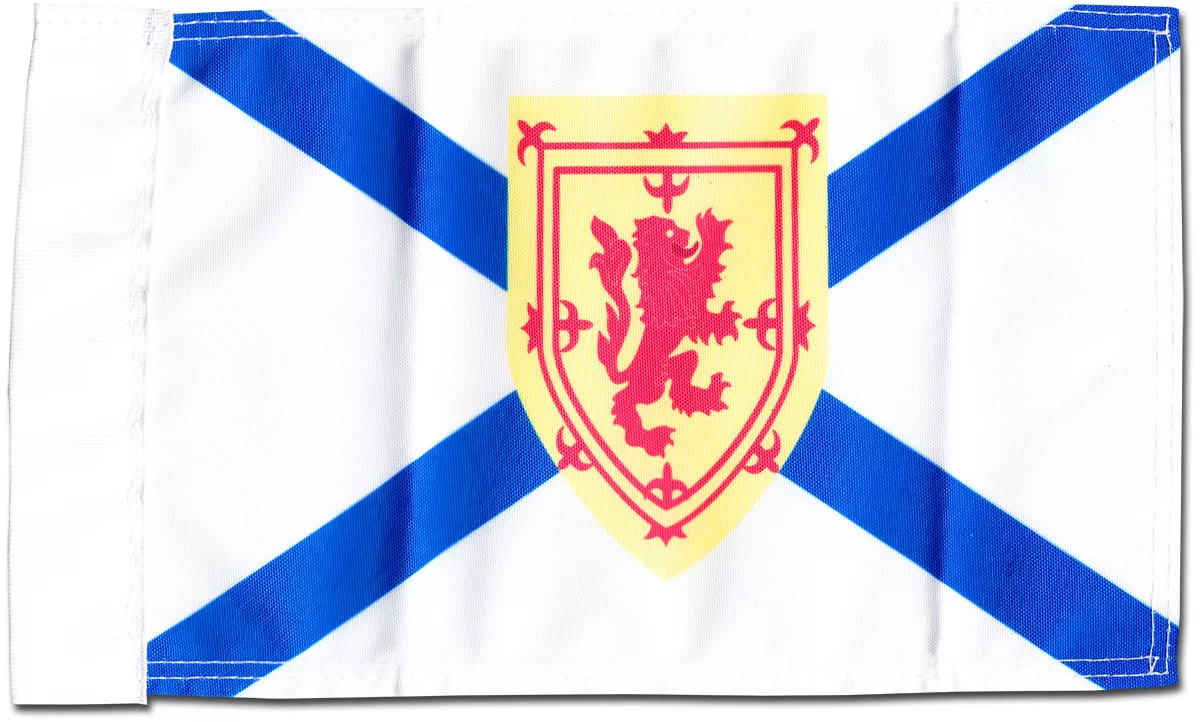 Nova Scotia - 5.5" x 8.5" Motorcycle Flag - 5.5" x 8.5", Without Fringe, Pole Hem