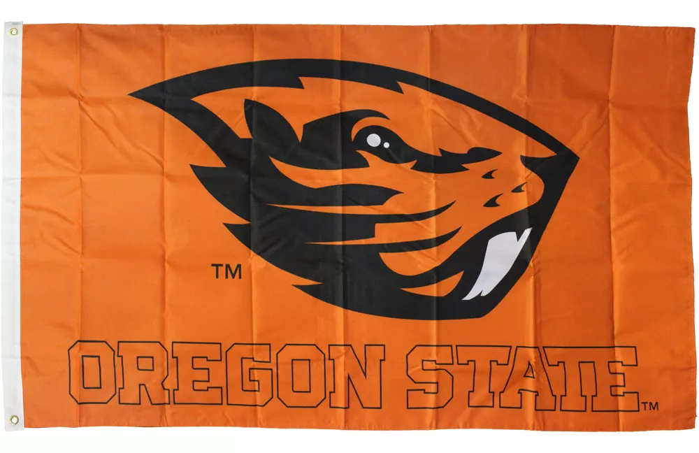 Oregon State - 3' x 5' NCAA 2-Sided Polyester Flag - Medium Knit Polyester, 3' x 5', Without Fringe, Grommets, Dyed