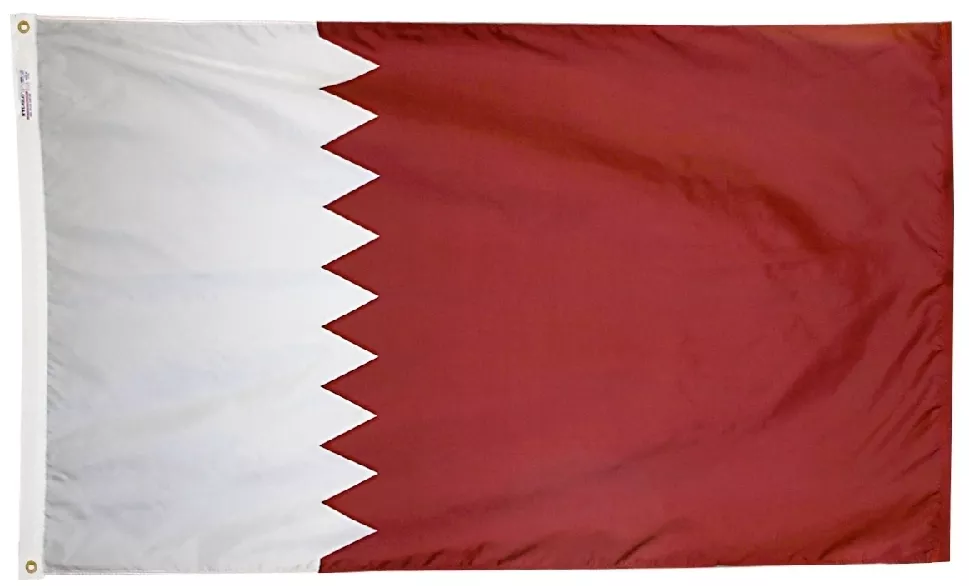 Qatar - 4'X6' Nylon Flag - Nylon, Without Fringe, Grommets