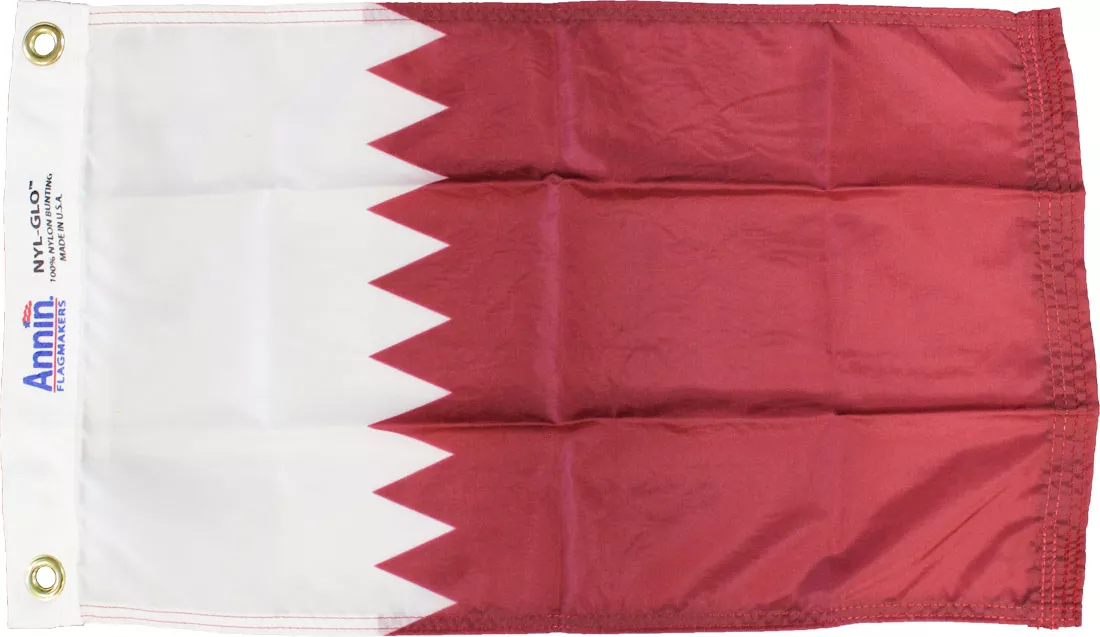 Qatar - 12"X18" Nylon Flag - Nylon, Without Fringe, Grommets